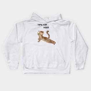 Cute cats doing yoga Kids Hoodie